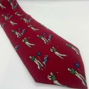 Robert Stock Xtra Long Men’s Silk Golf Theme Tie